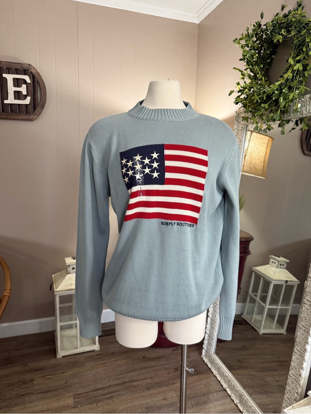 Simply Southern • American Flag Knit Sweater - Picture 9 of 10